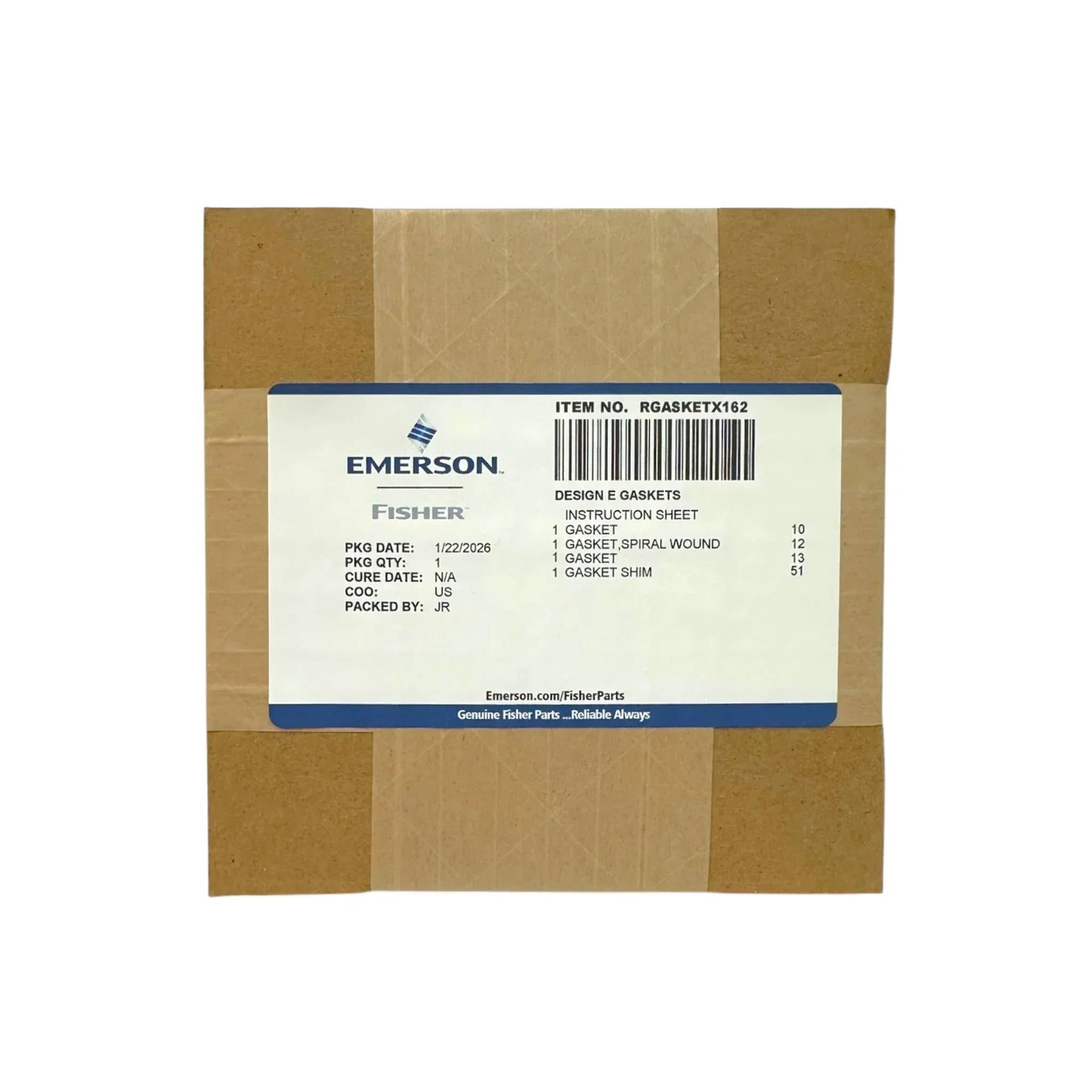 RGASKETX162 - Fisher GASKET SET; 1/2-1 1/4 E,ER&EZ 1 EA, N06600/GRAPH - ACD America's Store