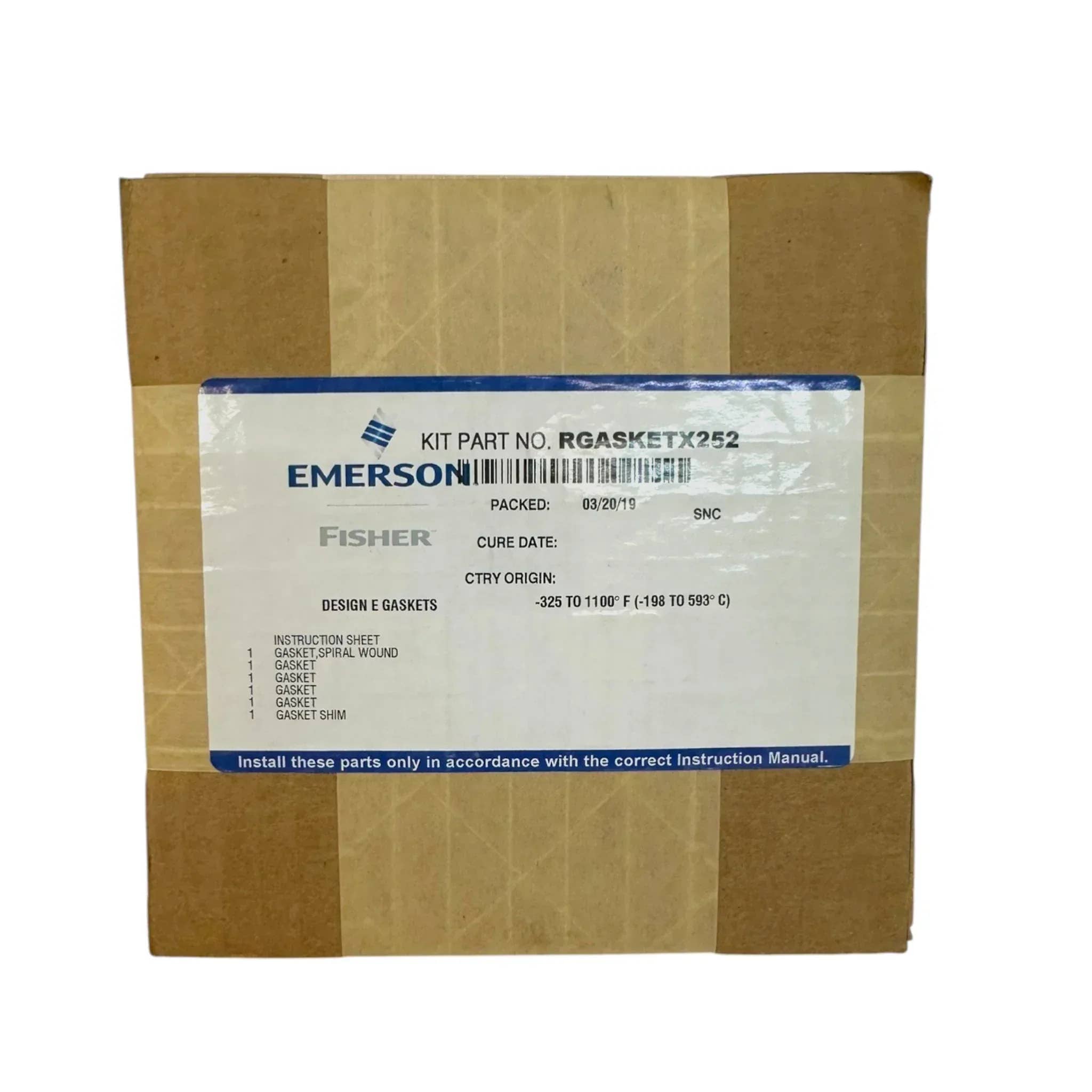 RGASKETX252 - Fisher GASKET SET; 2X1 E&ER, N06600/GRAPH - ACD America's Store