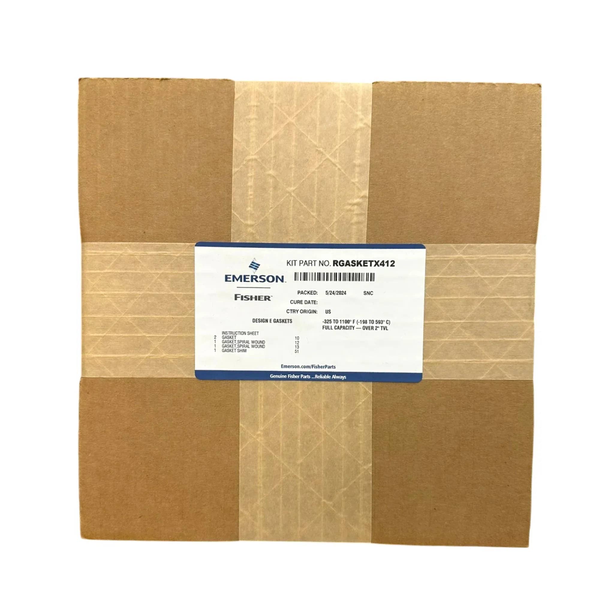 RGASKETX412 - Fisher GASKET SET; 8X6&12X6 EW,OVER 2" TVL, N06600/GRAPHITE - ACD America's Store